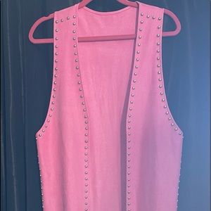 Pink Fringe Vest